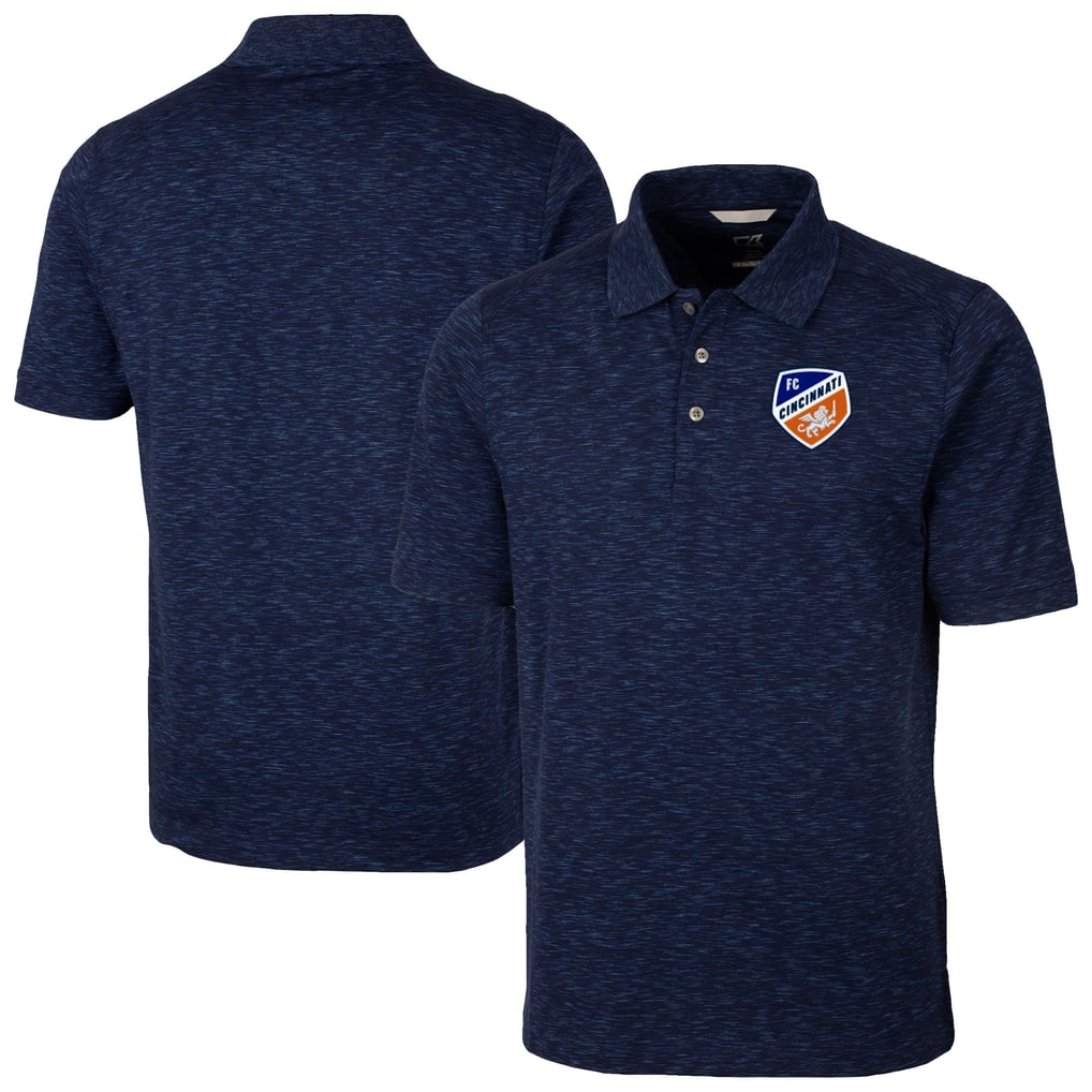  FC Cincinnati Cutter & Buck Advantage Tri-Blend Space Dye Polo - Navy